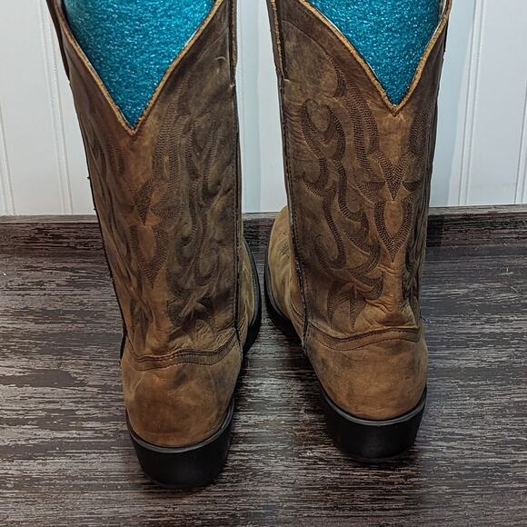 Durango Men's DB922 Tan Distressed Leather Western Cowboy Pull On Boots 8.5 D - Picture 4 of 7